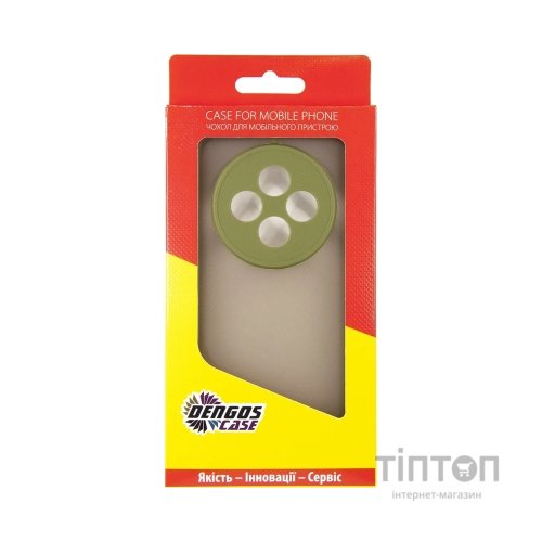 Чохол до мобільного телефона Dengos Oppo Reno 12 F/FS Matte + glass (Green) (DG-KM-110)