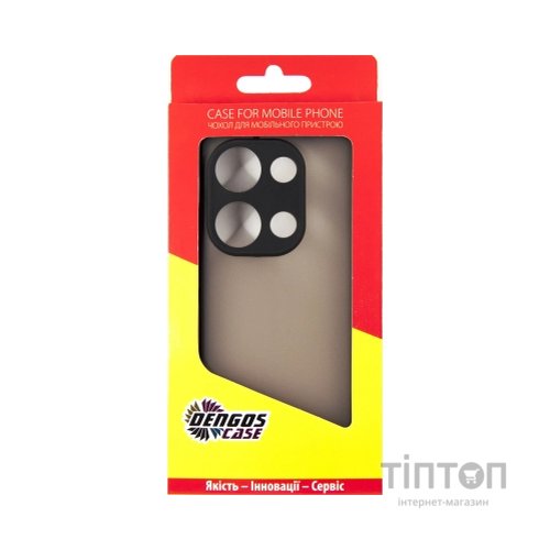 Чохол до мобільного телефона Dengos POCO M6 Pro 4G Matte + glass (Black) (DG-KM-111)