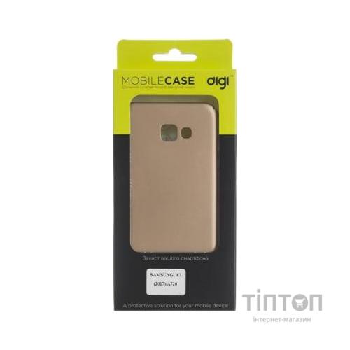 Чохол до мобільного телефона Digi для SAMSUNG A7 (2017)/A720 - Soft touch PC (Gold) (6330590)
