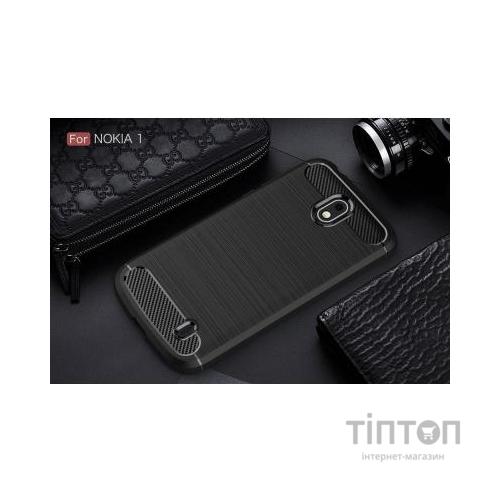 Чохол до мобільного телефона Laudtec для Nokia 1 Carbon Fiber (Black) (LT-N1B)