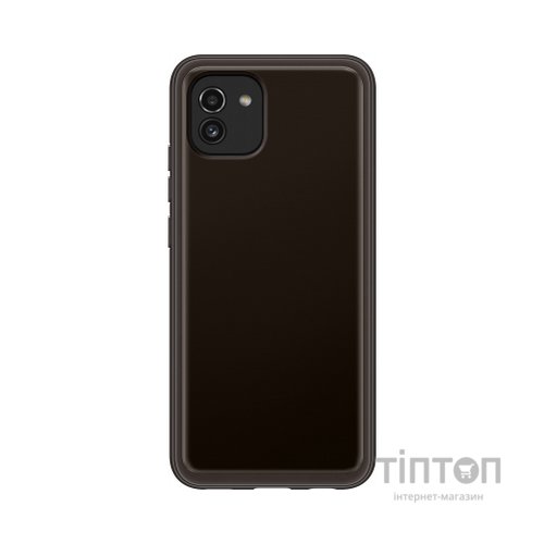 Чохол до мобільного телефона Samsung A03 Soft Clear Cover Black (EF-QA035TBEGRU)