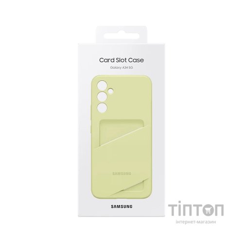 Чохол до мобільного телефона Samsung A34 Card Slot Case Lime (EF-OA346TGEGRU)
