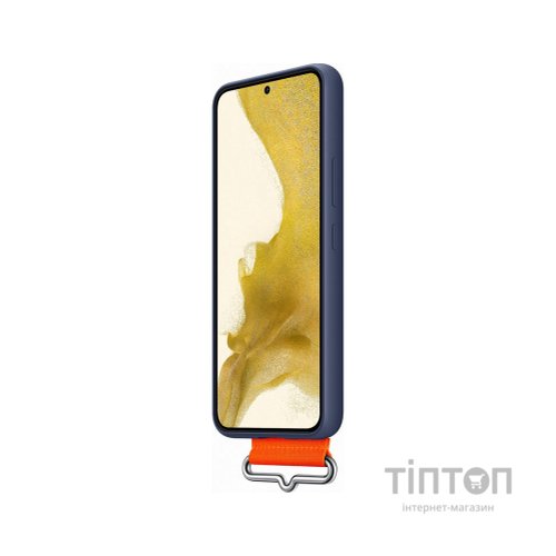 Чохол до мобільного телефона Samsung Silicone with Strap Cover Galaxy S22 Navy (EF-GS901TNEGRU)