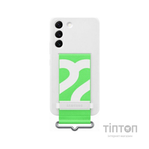 Чохол до мобільного телефона Samsung Silicone with Strap Cover Galaxy S22 White (EF-GS901TWEGRU)