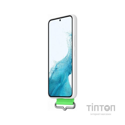 Чохол до мобільного телефона Samsung Silicone with Strap Cover Galaxy S22 White (EF-GS901TWEGRU)