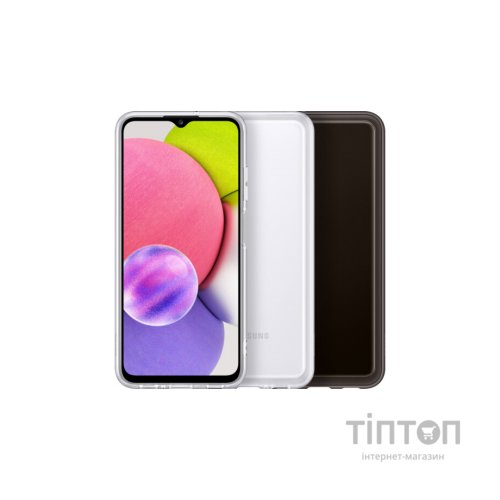 Чохол до мобільного телефона Samsung Soft Clear Cover Galaxy A03s (A037) Black (EF-QA037TBEGRU)