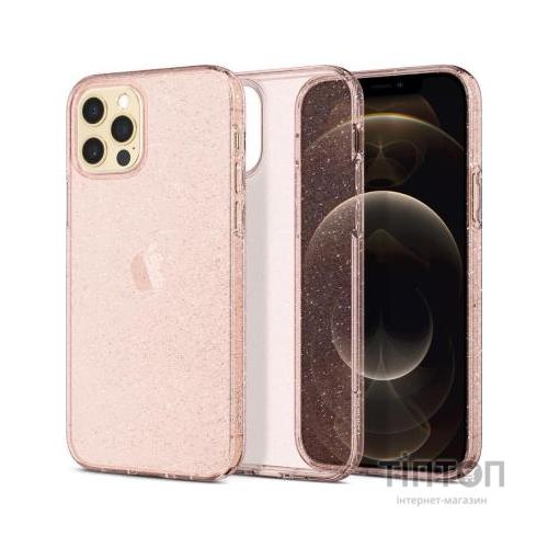 Чохол до мобільного телефона Spigen iPhone 12 / 12 Pro Liquid Crystal Glitter, Rose Quartz (ACS01699)