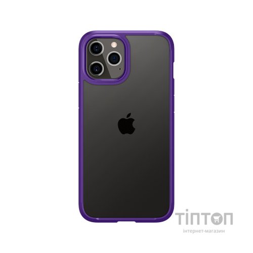 Чохол до мобільного телефона Spigen iPhone 12 Crystal Hybrid, Hydrangea Purple (ACS01478)
