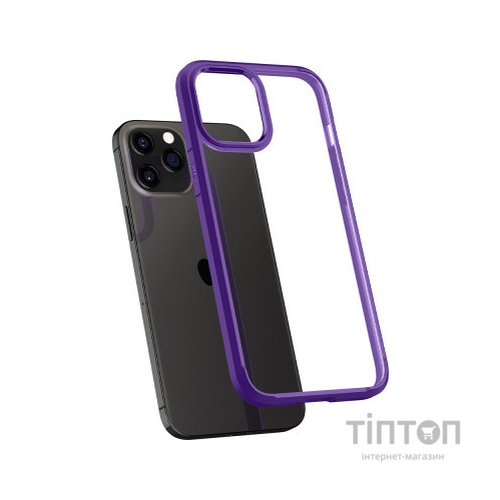 Чохол до мобільного телефона Spigen iPhone 12 Crystal Hybrid, Hydrangea Purple (ACS01478)