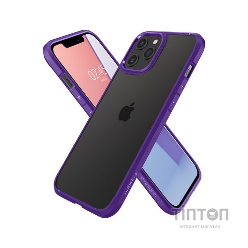 Чохол до мобільного телефона Spigen iPhone 12 Crystal Hybrid, Hydrangea Purple (ACS01478)