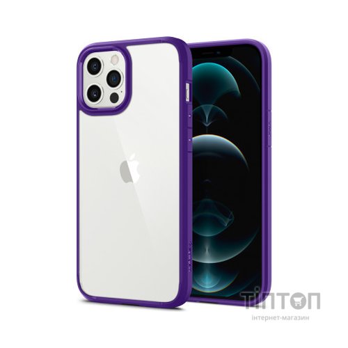 Чохол до мобільного телефона Spigen iPhone 12 Crystal Hybrid, Hydrangea Purple (ACS01478)