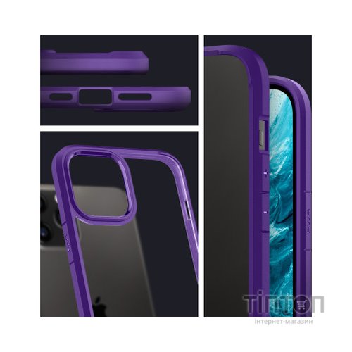 Чохол до мобільного телефона Spigen iPhone 12 Crystal Hybrid, Hydrangea Purple (ACS01478)
