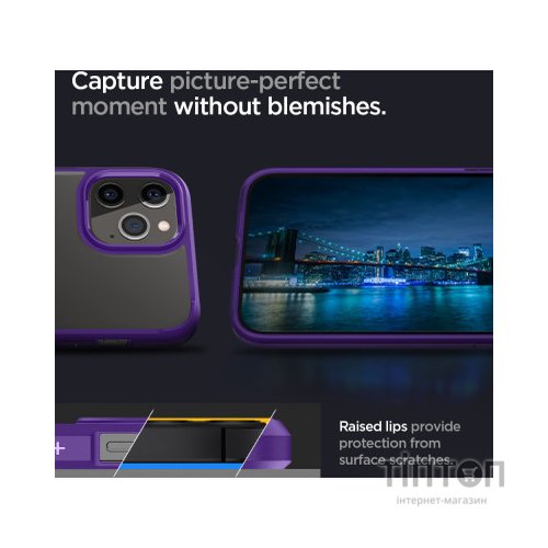 Чохол до мобільного телефона Spigen iPhone 12 Crystal Hybrid, Hydrangea Purple (ACS01478)