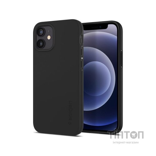 Чохол до мобільного телефона Spigen iPhone 12 mini Case Thin Fit, Black (ACS01739)