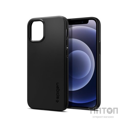 Чохол до мобільного телефона Spigen iPhone 12 mini Case Thin Fit, Black (ACS01739)