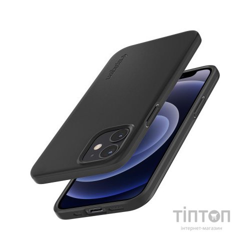 Чохол до мобільного телефона Spigen iPhone 12 mini Case Thin Fit, Black (ACS01739)