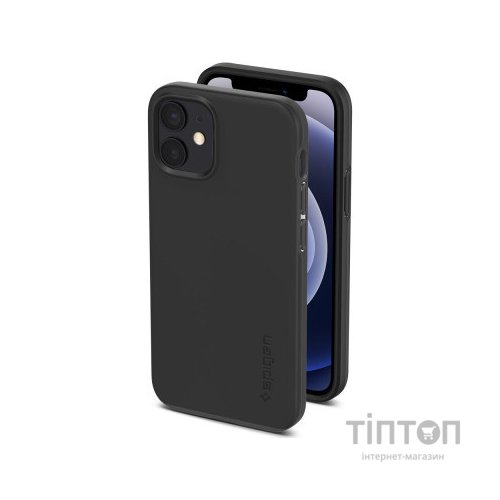 Чохол до мобільного телефона Spigen iPhone 12 mini Case Thin Fit, Black (ACS01739)