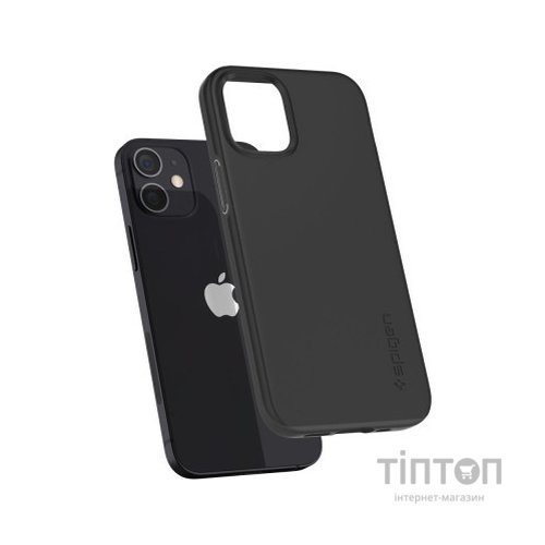 Чохол до мобільного телефона Spigen iPhone 12 mini Case Thin Fit, Black (ACS01739)