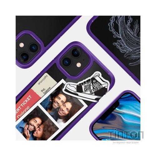 Чохол до мобільного телефона Spigen iPhone 12 mini Crystal Hybrid, Hydrangea Purple (ACS01544)