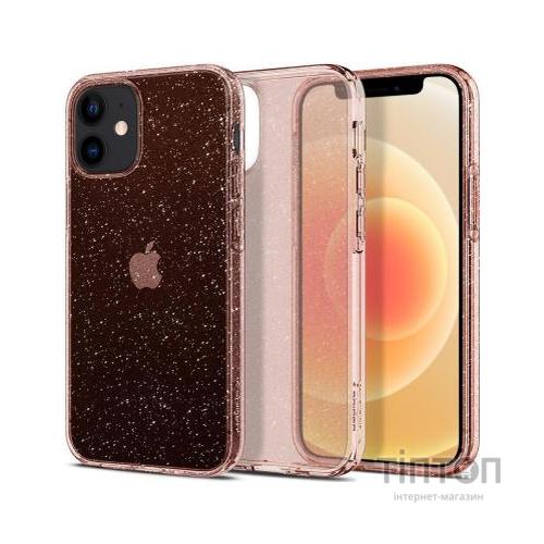 Чохол до мобільного телефона Spigen iPhone 12 mini Liquid Crystal Glitter, Rose Quartz (ACS01742)