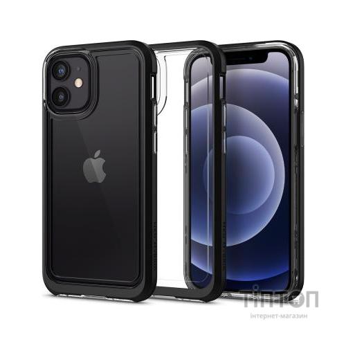 Чохол до мобільного телефона Spigen iPhone 12 mini Neo Hybrid, Crystal Black (ACS01749)