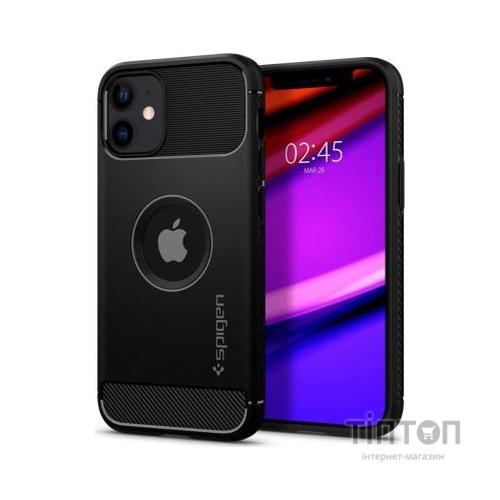 Чохол до мобільного телефона Spigen iPhone 12 mini Rugged Armor, Matte Black (ACS01743)