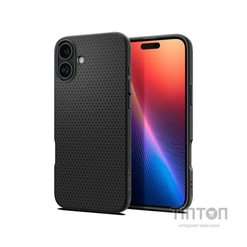 Чохол до мобільного телефона Spigen iPhone 16 Plus Liquid Air Matte Black (ACS08066)