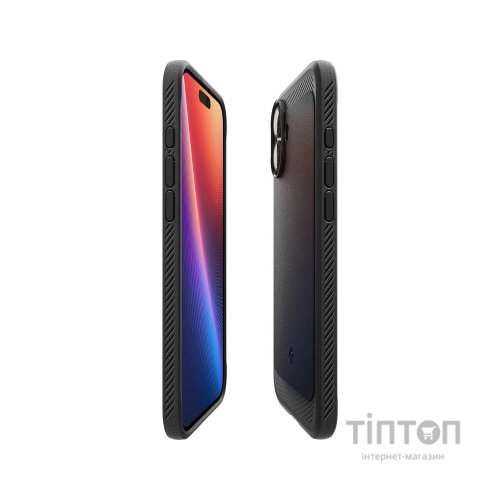 Чохол до мобільного телефона Spigen iPhone 16 Rugged Armor MagFit Matte Black (ACS08214)