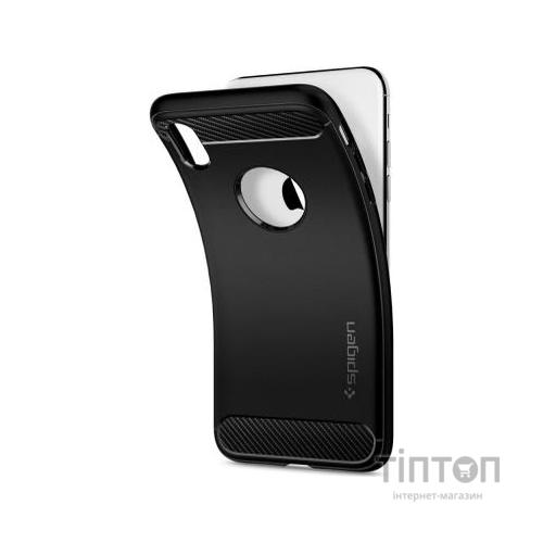 Чохол до мобільного телефона Spigen iPhone XS Max Rugged Armor Matte Black (065CS25125)