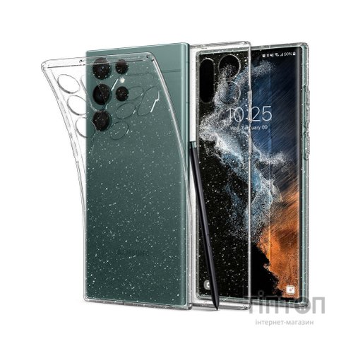 Чохол до мобільного телефона Spigen Samsung Galaxy S22 Ultra Liquid Crystal Glitter, Crystal Qua (ACS03913)