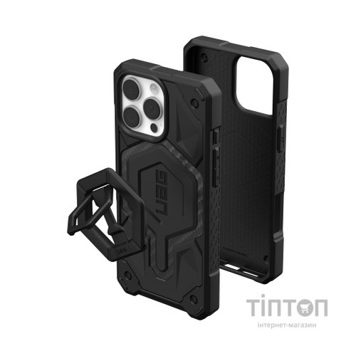 Чохол до мобільного телефона UAG iPhone 16 Pro Max, Monarch Pro Magsafe Carbon Fiber/Black Stand (1144571BV01)