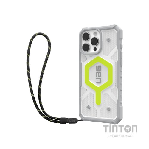 Чохол до мобільного телефона UAG iPhone 16 Pro Max Pathfinder Clear Magsafe Bundle Active Neon Lanyard (1144651BV01)