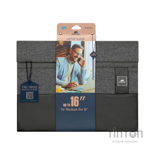 Чохол до ноутбука RivaCase 15.6" 8805 (Black) "Lantau", меланж (8805Black)