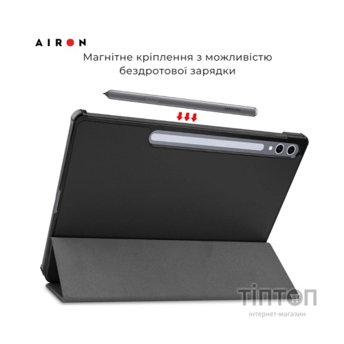 Чохол до планшета AirOn Premium Samsung Galaxy tab S10 Plus 12.4 2024 + film Black (4822356758483)