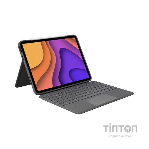 Чохол до планшета Logitech Folio Touch for iPad Air (4th gen) - OXFORD GREY - UK (L920-009968)