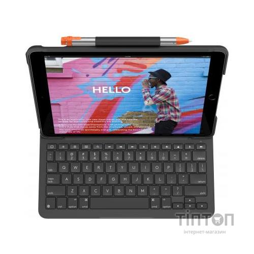 Чохол до планшета Logitech Slim Folio for iPad (7th generation) - GRAPHITE - RUS - BT - (L920-009652)