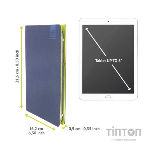 Чохол до планшета Tucano Vento Universal 7-8" blue (TAB-VT78-B)