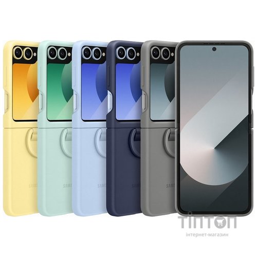 Чохол до мобільного телефона Samsung Silicone Cover with Ring Samsung Galaxy Flip 6 Gray (EF-PF741TJEGUA)