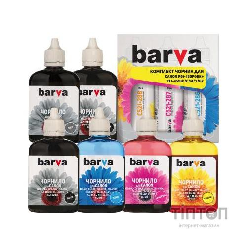 Чорнило Barva Canon PGI-450PGBK + CLI-451BK/C/M/Y/GY (6x90 г) SET (CPGI450-6-090-MP)