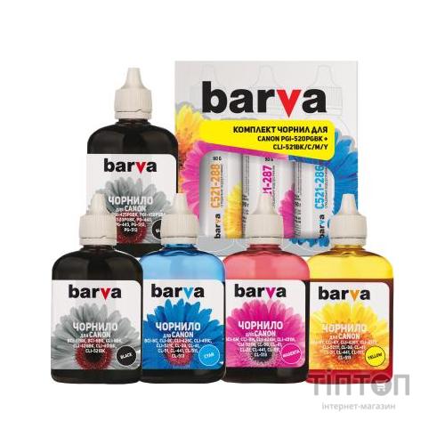 Чорнило Barva Canon PGI-520PGBK + CLI-521BK/C/M/Y (5x90 г) SET (CPGI520-5-090-MP)
