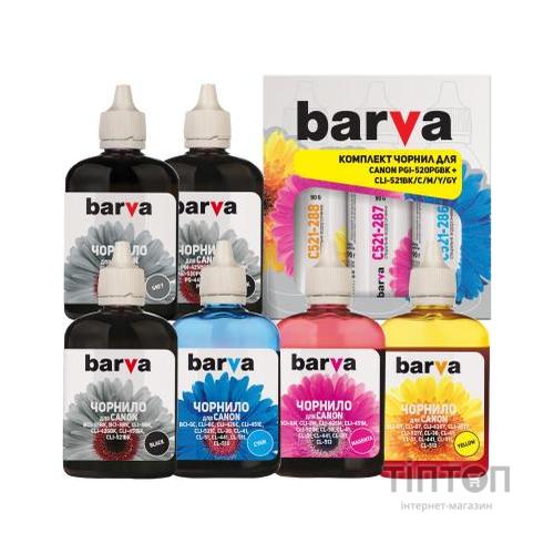 Чорнило Barva Canon PGI-520PGBK + CLI-521BK/C/M/Y/GY (6x90 г) SET (CPGI520-6-090-MP)