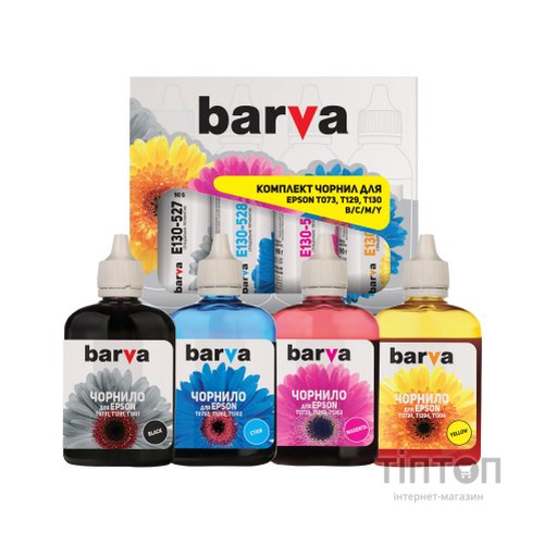 Чорнило Barva Epson T1301/T1291/T1281/T1031/T0731 B/C/M/Y SET 4x90г, pigm. (E130-090-MP)