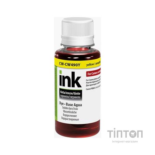 Чорнило ColorWay Canon GI-490 100мл Yellow (CW-CW490Y01)