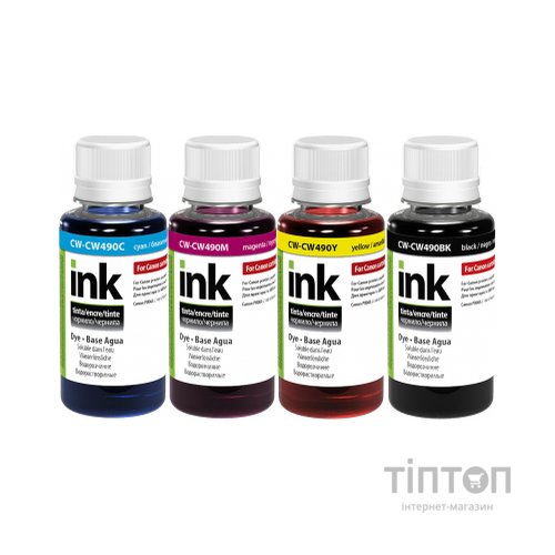 Чорнило ColorWay Canon GI-490 (4х100мл) BK/С/M/Y (CW-CP490/CW490SET01)