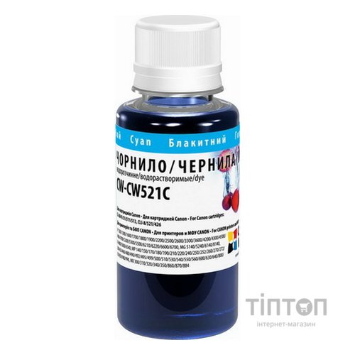 Чорнило ColorWay Cyan 100мл для Canon CL-38/CLI-521