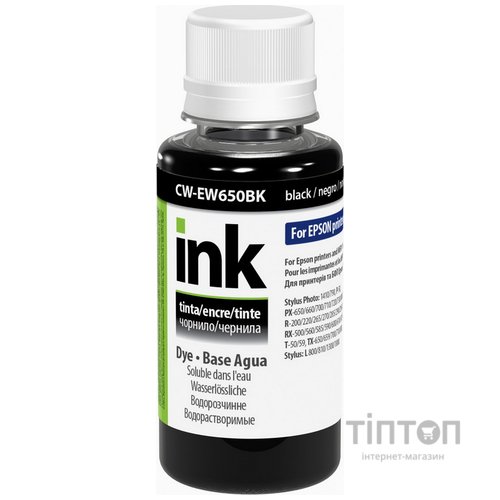 Чорнило ColorWay for Epson C13T08114A 100g Black (CW-EW650BK01)