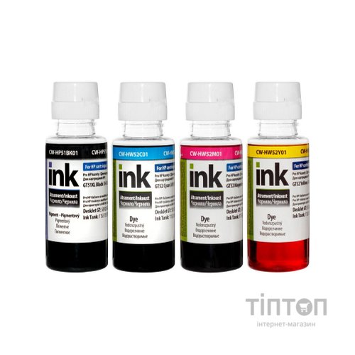 Чорнило ColorWay HP Ink Tank 115/315/415 (4х100мл) BK/С/M/Y (CW-HP51/HW52SET01)