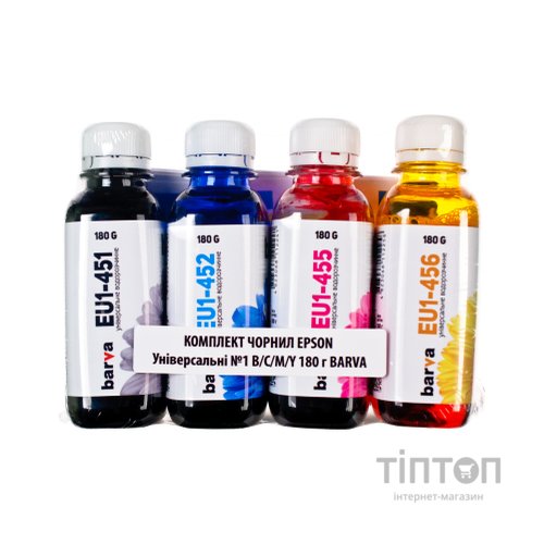 Чорнило PATRON EPSON Universal №1 B/C/M/Y 4х180г (EU1-180-MP)