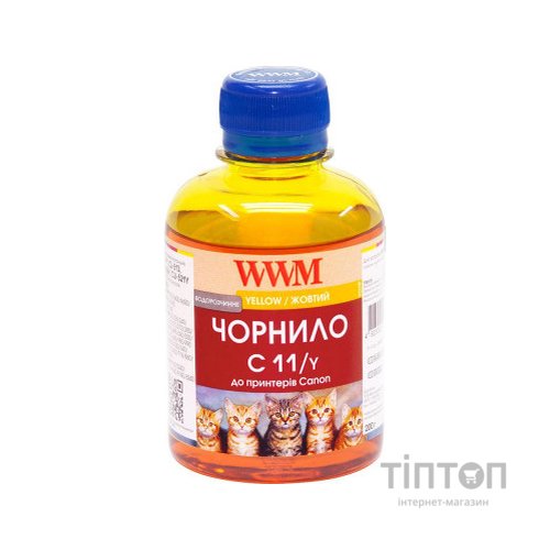 Чорнило WWM C11/Y Yellow 200мл для Canon CL-511С/CL-513С/CLI-521Y