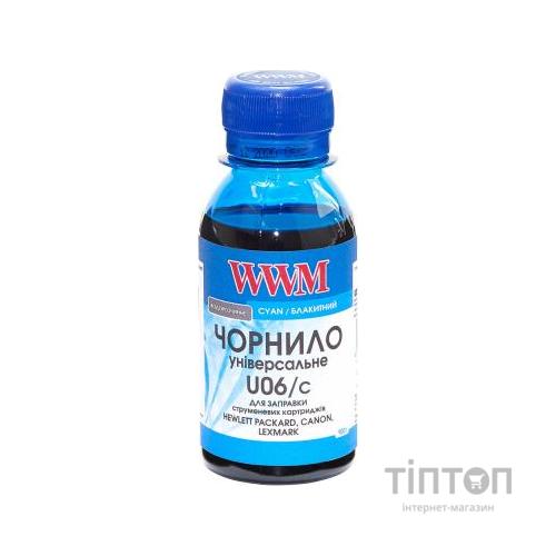 Чорнило WWM Canon/HP/Lexmark 100г Cyan (U06/C-2)